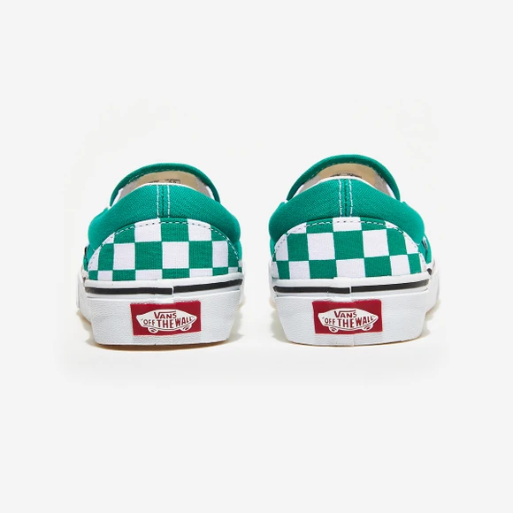 【韩国直邮|包邮包税】万斯 CLASSIC SLIP-ON  运动鞋 一脚蹬 懒人鞋  VN0A5JMHB00 (CHECKERBOARD) PEPPER GREEN/TRUE WHITE 商品