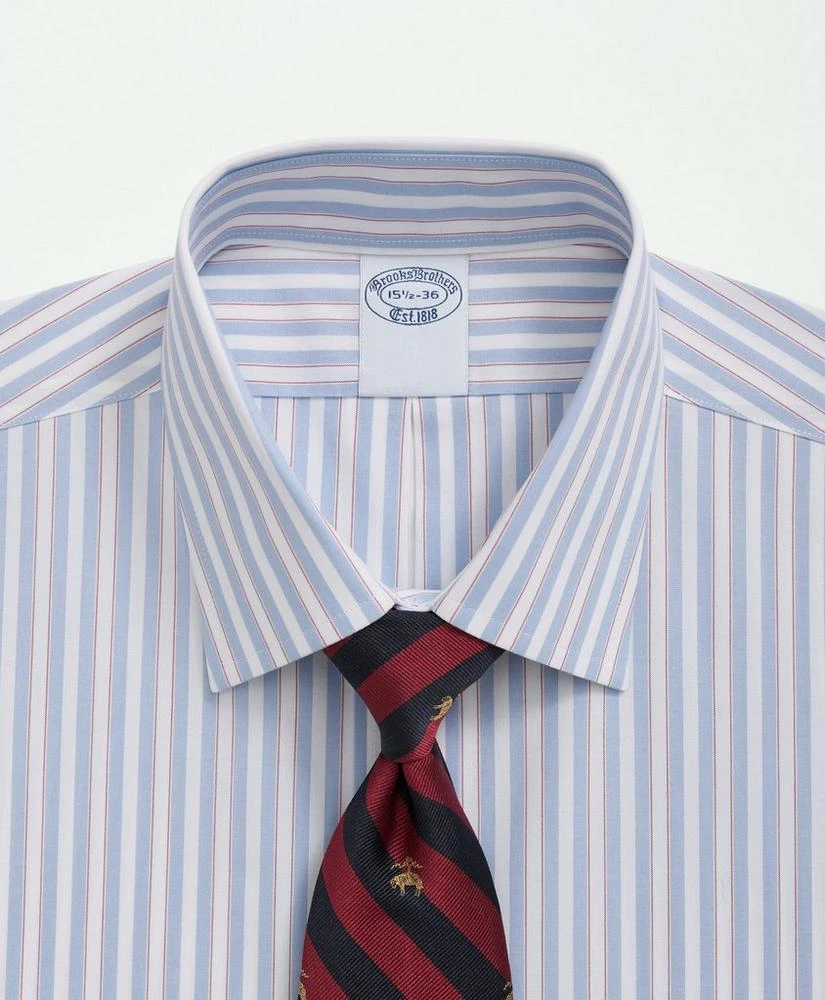 商品Brooks Brothers|Big & Tall Stretch Supima® Cotton Non-Iron Poplin Ainsley Collar, Striped Dress Shirt,价格¥617,第2张图片详细描述