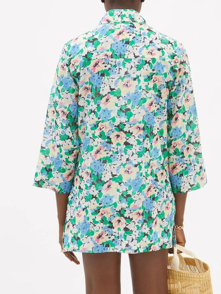 商品Ganni|Floral-print organic cotton-poplin shirt,价格¥414,第5张图片详细描述