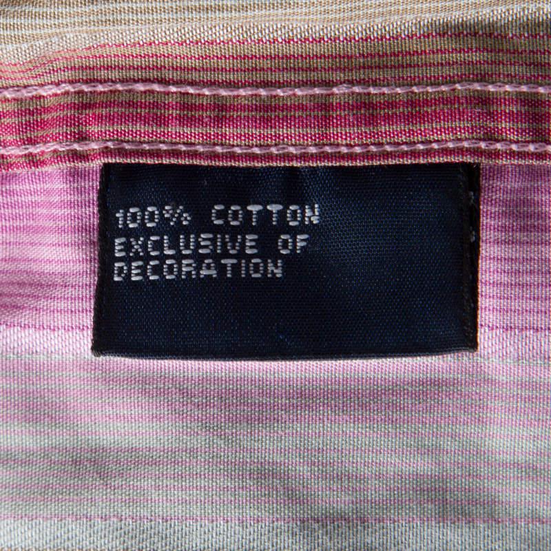 Tommy Hilfiger Multicolor Striped Cotton Long Sleeve Button Front Shirt XL商品第6张图片规格展示
