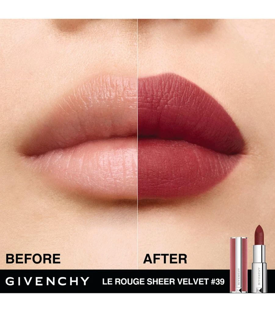 商品Givenchy|Le Rouge Sheer Velvet Refillable Matte Lipstick,价格¥391,第3张图片详细描述