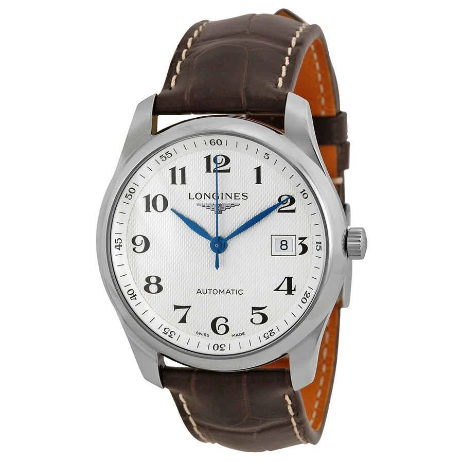 商品Longines|Master Automatic Silver Dial Brown Leather Watch L27934783,价格¥11708,第1张图片