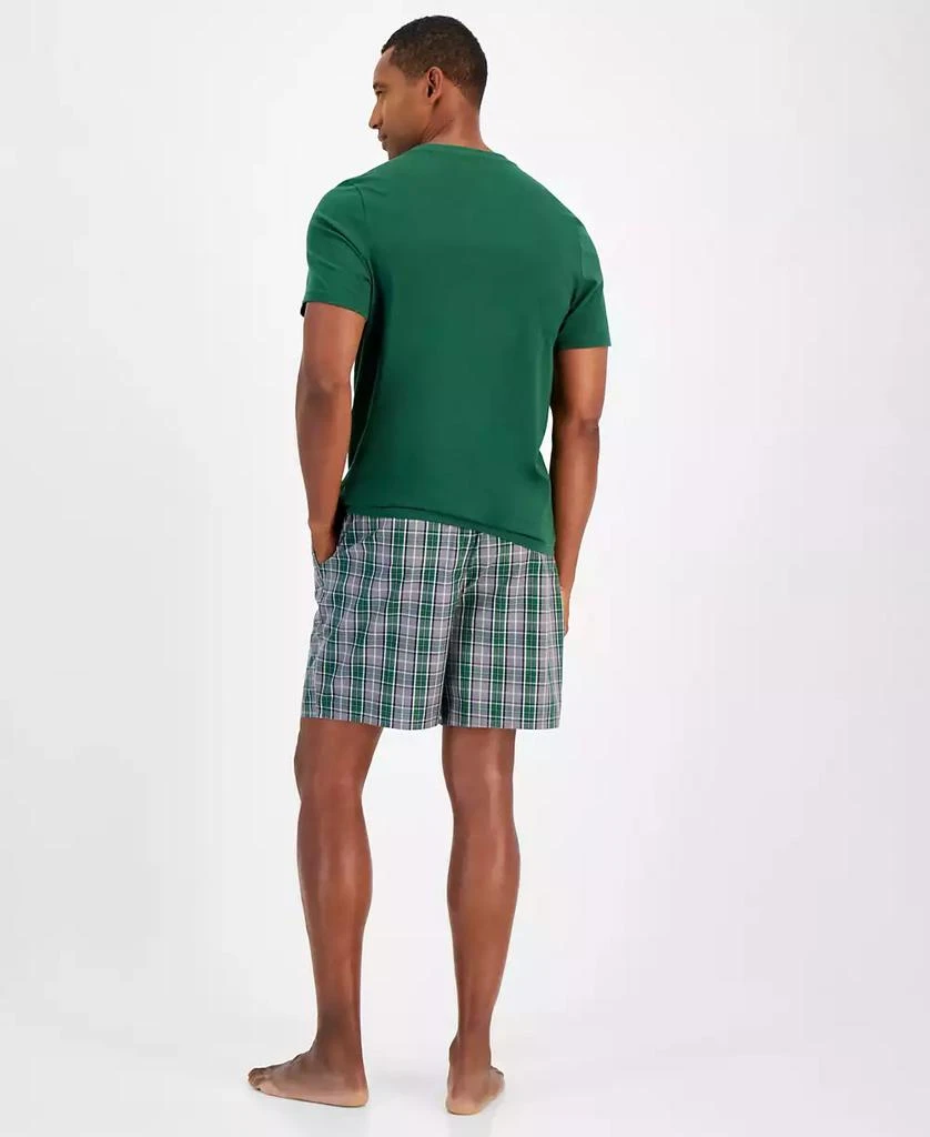 商品Club Room|Men's Solid T-Shirt & Woven Plaid Boxer Set, Created for Macys,价格¥150,第2张图片详细描述