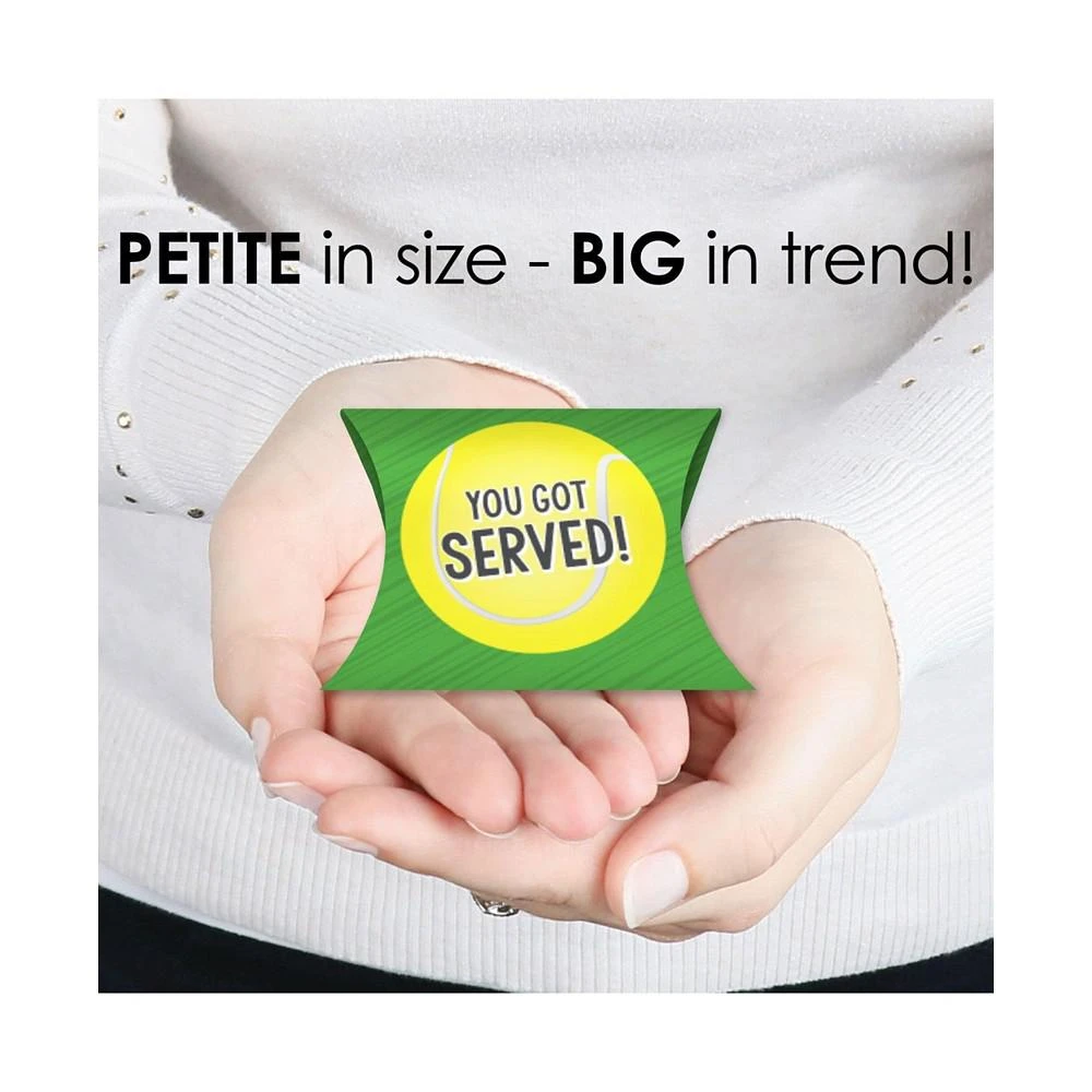 商品Big Dot of Happiness|You Got Served - Tennis - Favor Gift Boxes - Baby Shower or Tennis Ball Birthday Party Petite Pillow Boxes - Set of 20,价格¥127,第3张图片详细描述