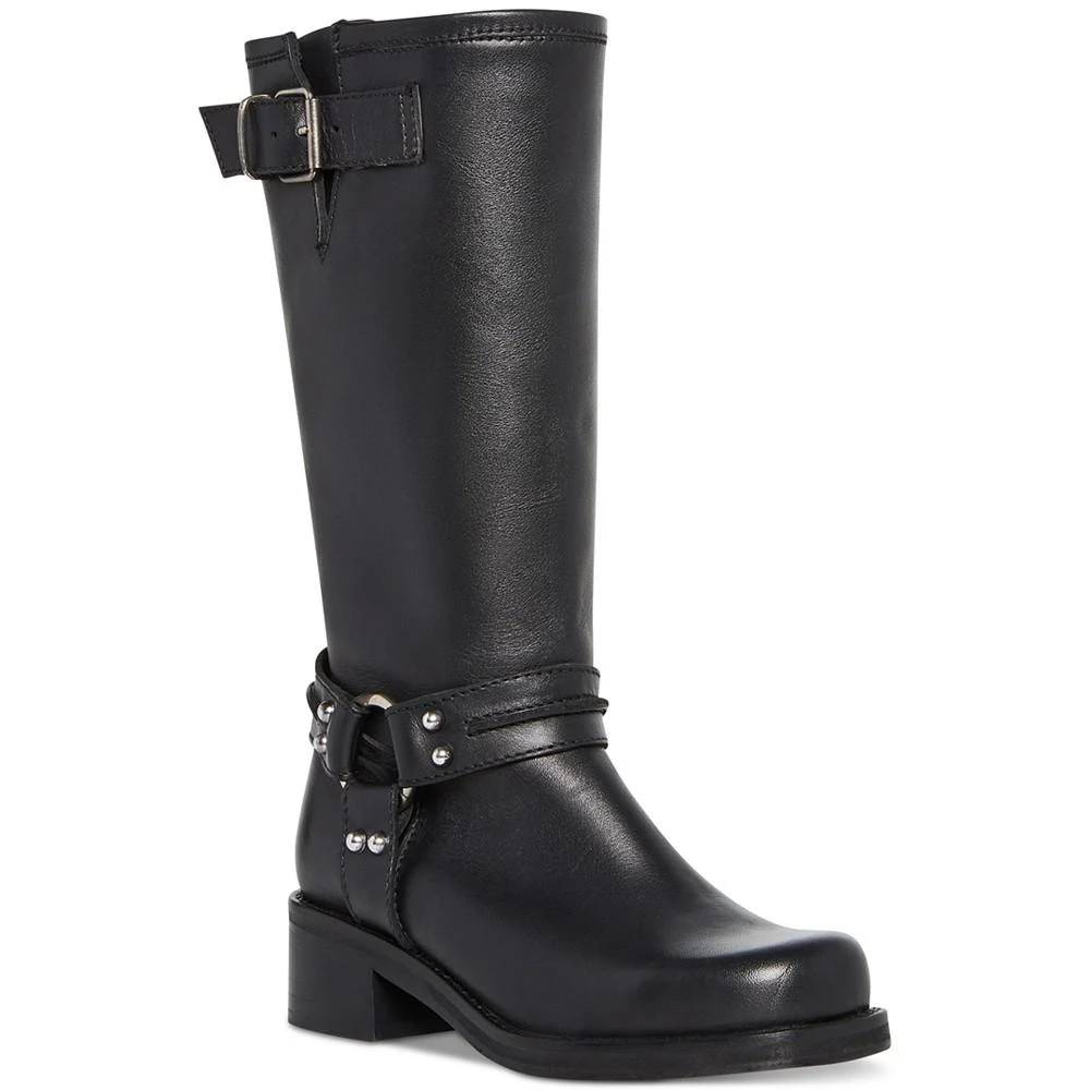 商品Steve Madden|Women's Berrit Mid-Shaft Buckled Moto Boots,价格¥536,第1张图片