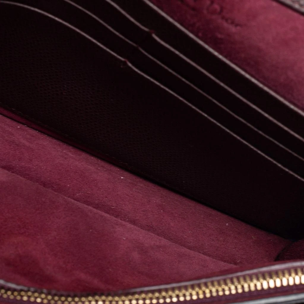 Dior Burgundy Leather Saddle Wallet on Chain 商品