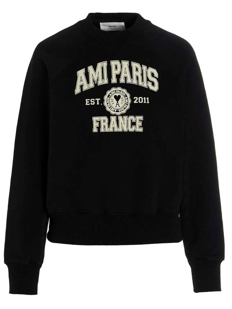 商品AMI|AMI Logo Printed Crewneck Sweatshirt,价格¥1881,第1张图片