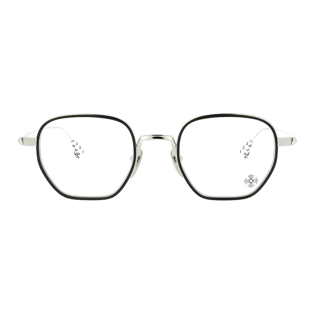 商品[国内直发] Chrome Hearts|克罗心 近视眼镜框 不规则形钛金属光学镜架 男女通用款 BONE PRONE I 银色,价格¥10438,第4张图片详细描述