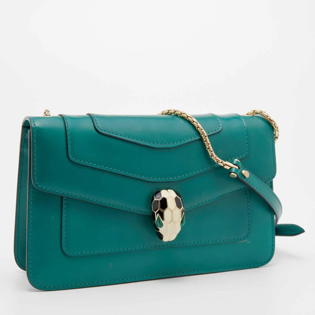 商品[二手商品] BVLGARI|Bvlgari Green Leather Serpenti Forever Crossbody Bag,价格¥9489,第3张图片详细描述