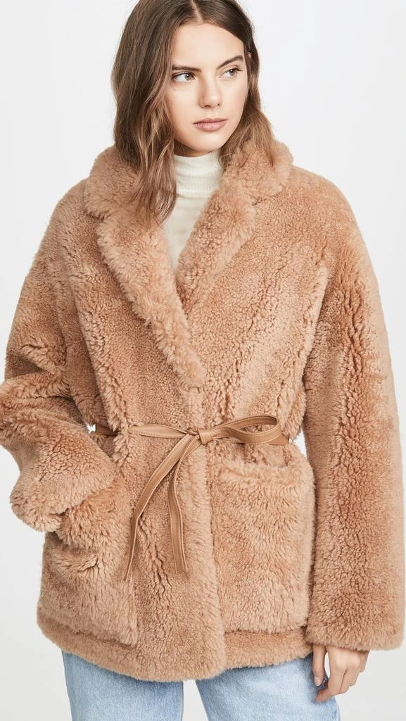 商品Yves Salomon|YVES SALOMON - METEO Teddy Shearling Jacket,价格¥4301,第2张图片详细描述