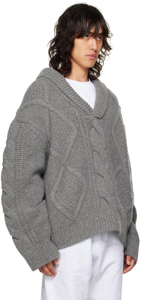 Gray Argyle Sweater商品第2张图片规格展示