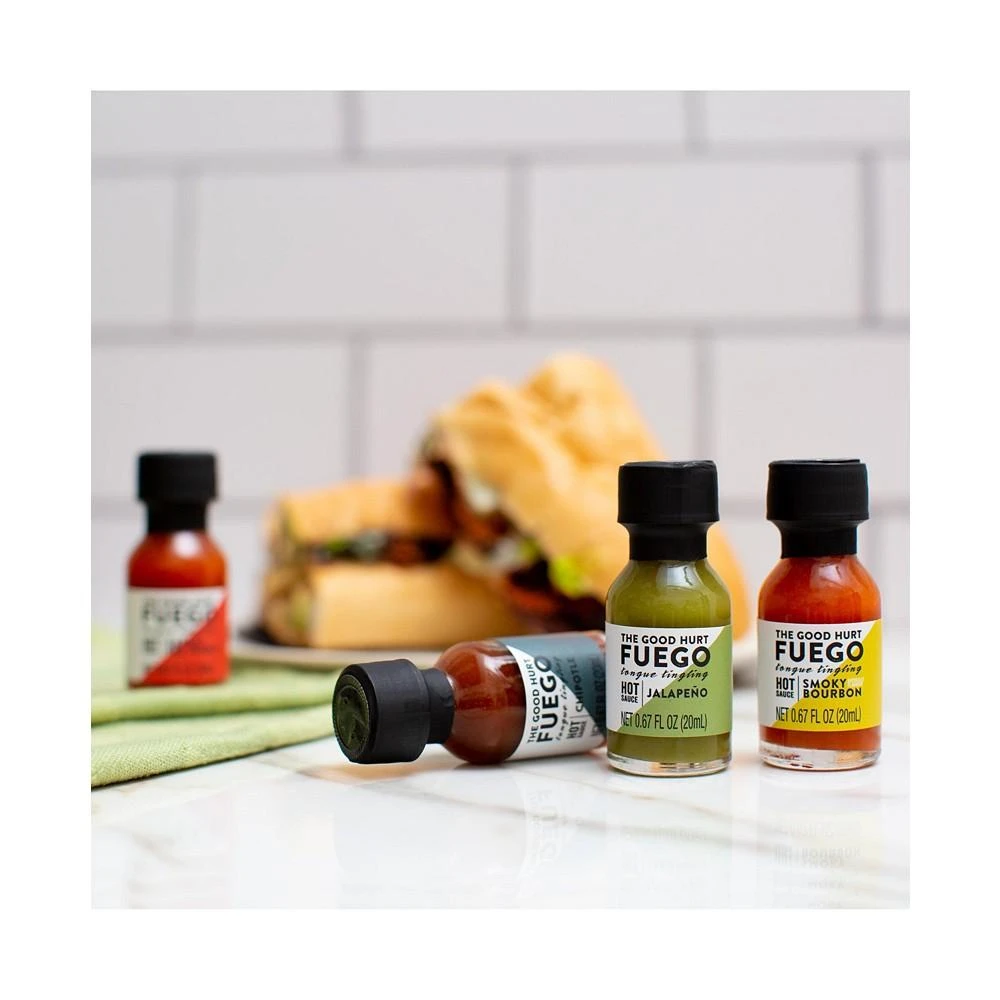商品Thoughtfully|The Good Hurt Fuego, Emergency Kit Hot Sauce Gift Set, Set of 4,价格¥194,第2张图片详细描述
