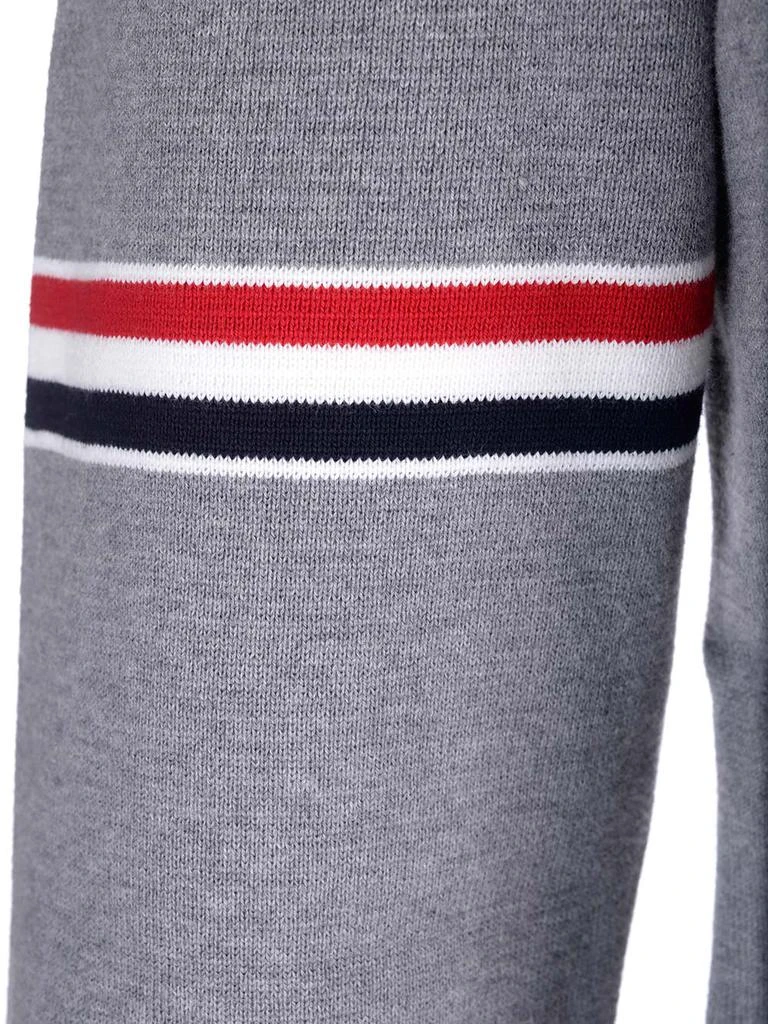 商品Thom Browne|Gray Crewneck Pullover With Stripes,价格¥8525,第4张图片详细描述