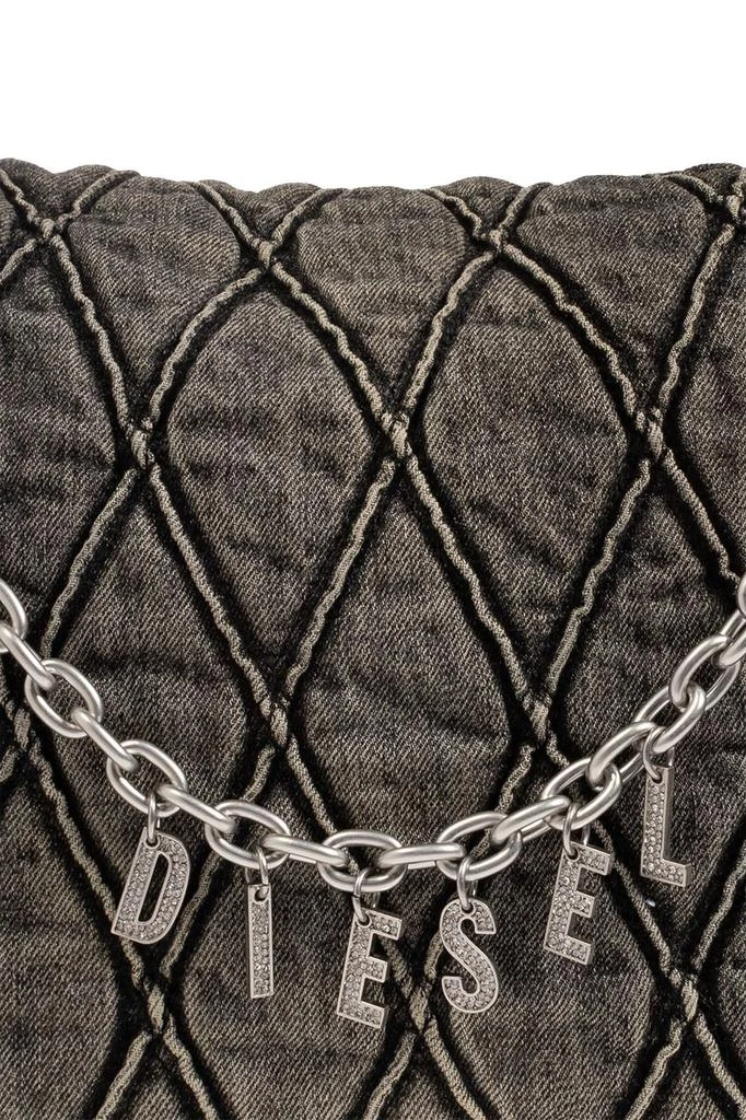 商品Diesel|女式 Diesel Charm D 大号牛仔单肩包,价格¥10199,第5张图片详细描述