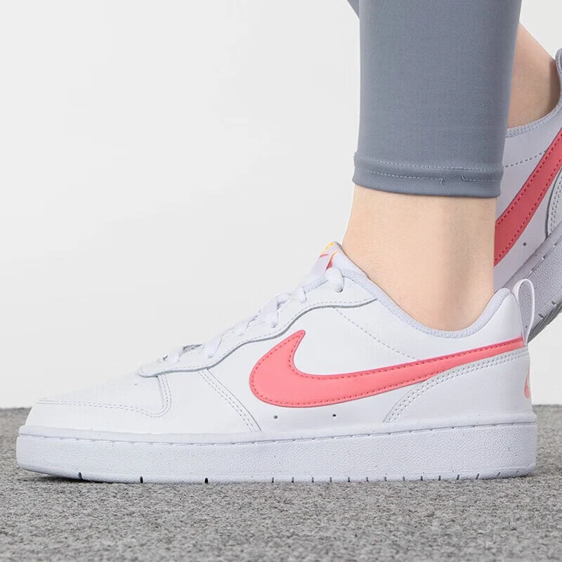 商品[国内直发] NIKE|Court Borough Low 2 皮革 休闲 灵活适应 耐磨 低帮 儿童板鞋 白粉 男女同款,价格¥552,第8张图片详细描述