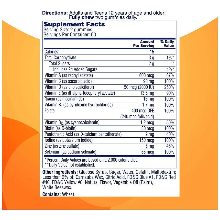商品One A Day|Teens MultiPlus Immunity Multivitamin Fruit,价格¥193,第4张图片详细描述