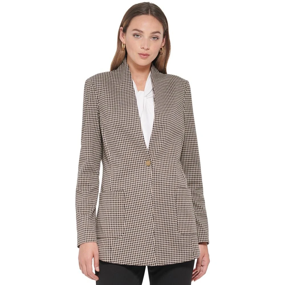 商品Tommy Hilfiger|Women's Snap-Front Houndstooth Jacket,价格¥413,第1张图片