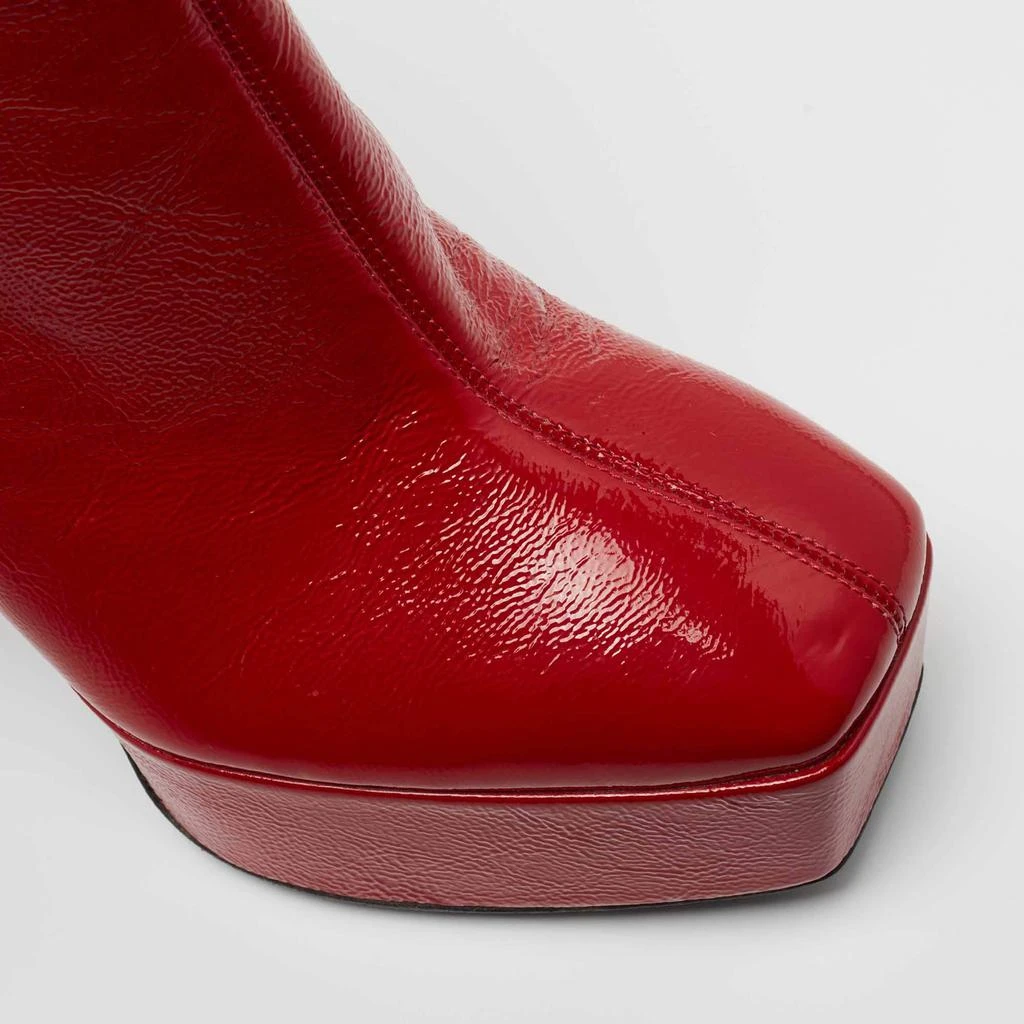 Giuseppe Zanotti Red Leather Morgana Square Toe Ankle Boots Size 39 商品