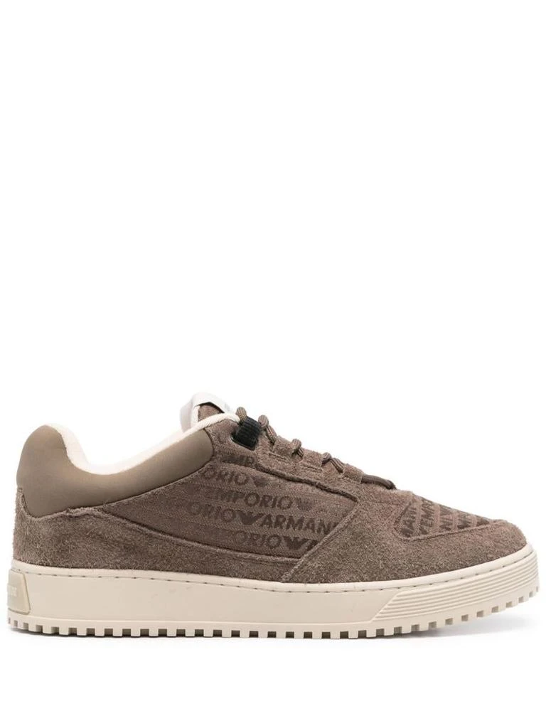 商品Emporio Armani|Emporio Armani Suede Leather Sneakers,价格¥1576,第1张图片