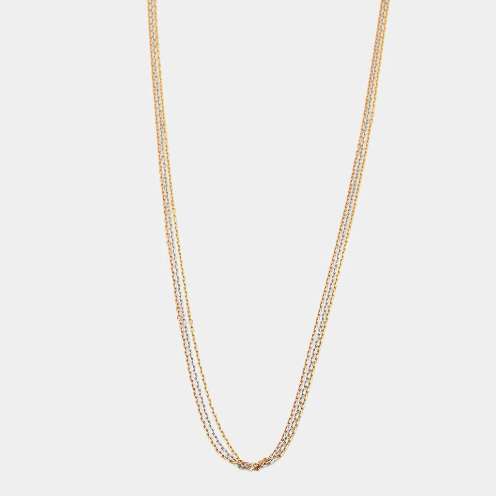 商品[二手商品] Cartier|Cartier 18k Three Tone Gold Chain Necklace,价格¥8793,第2张图片详细描述