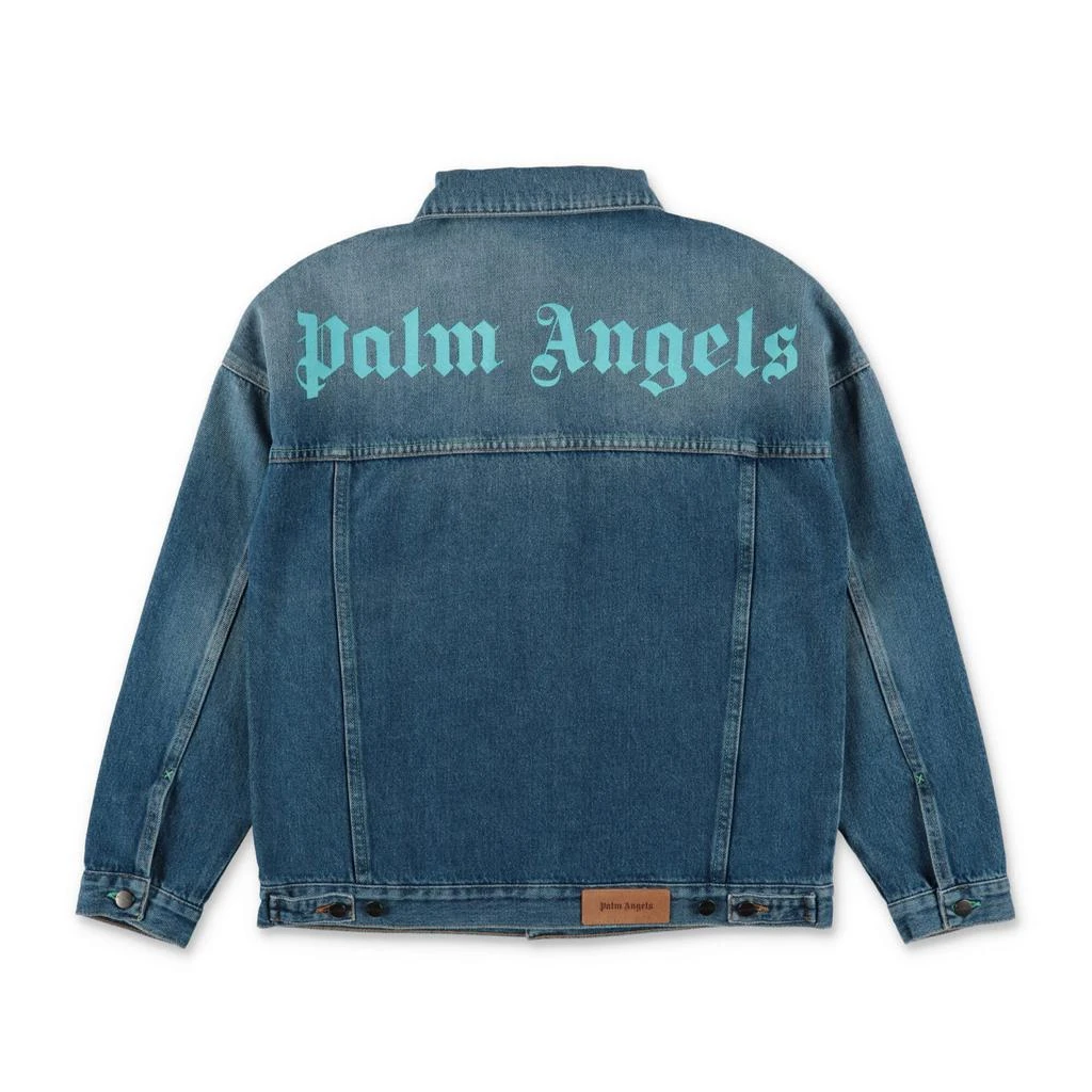 商品Palm Angels|Giacca Blu In Denim Di Cotone Bambino,价格¥3629,第2张图片详细描述