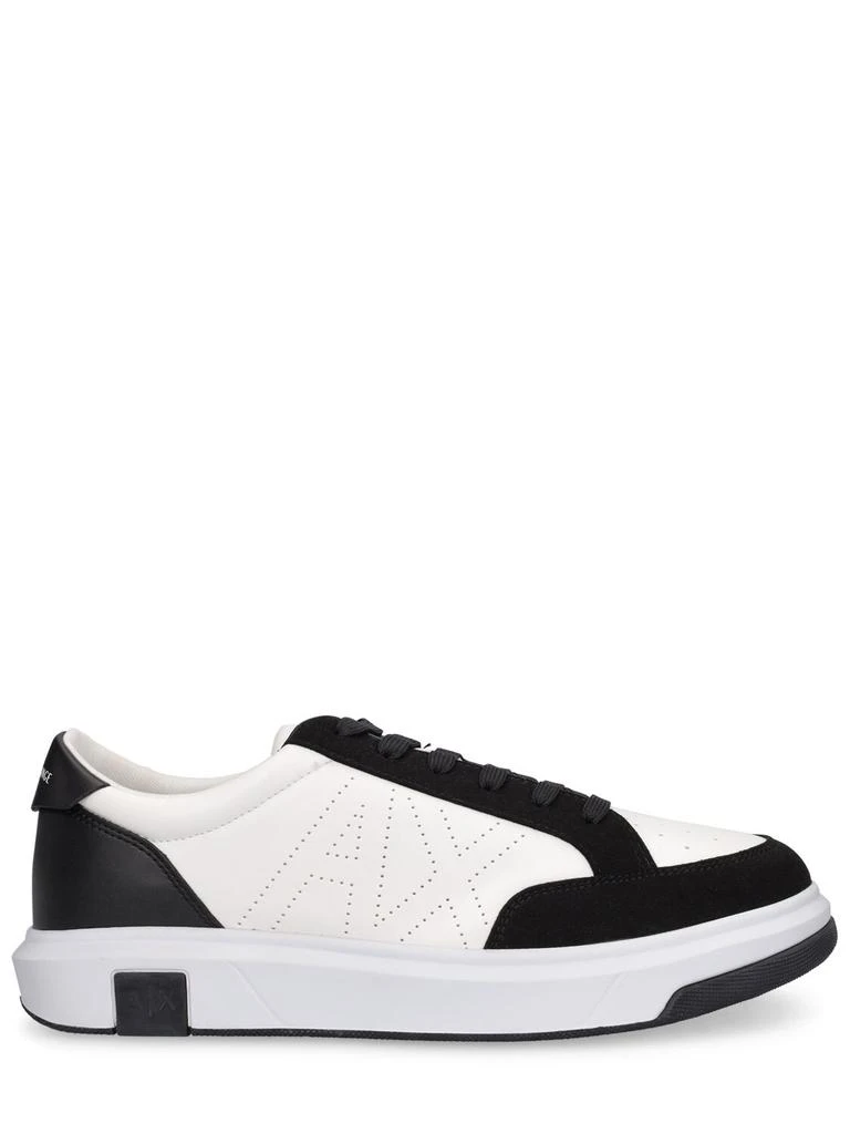 商品Armani Exchange|Leather Low Top Sneakers,价格¥612,第1张图片