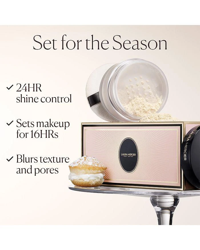 商品Laura Mercier|Indulgent Icons Translucent Loose Setting Powder & Puff Set ($51 value),价格¥316,第3张图片详细描述