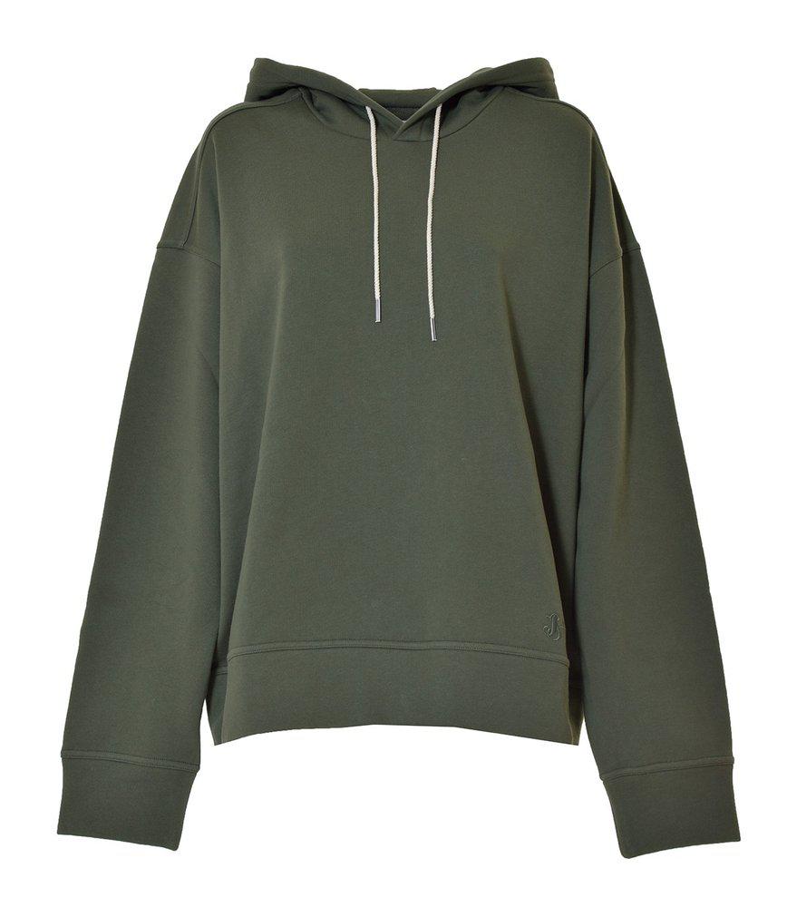 Jil Sander Long-Sleeved Drawstring Hoodie商品第1张图片规格展示