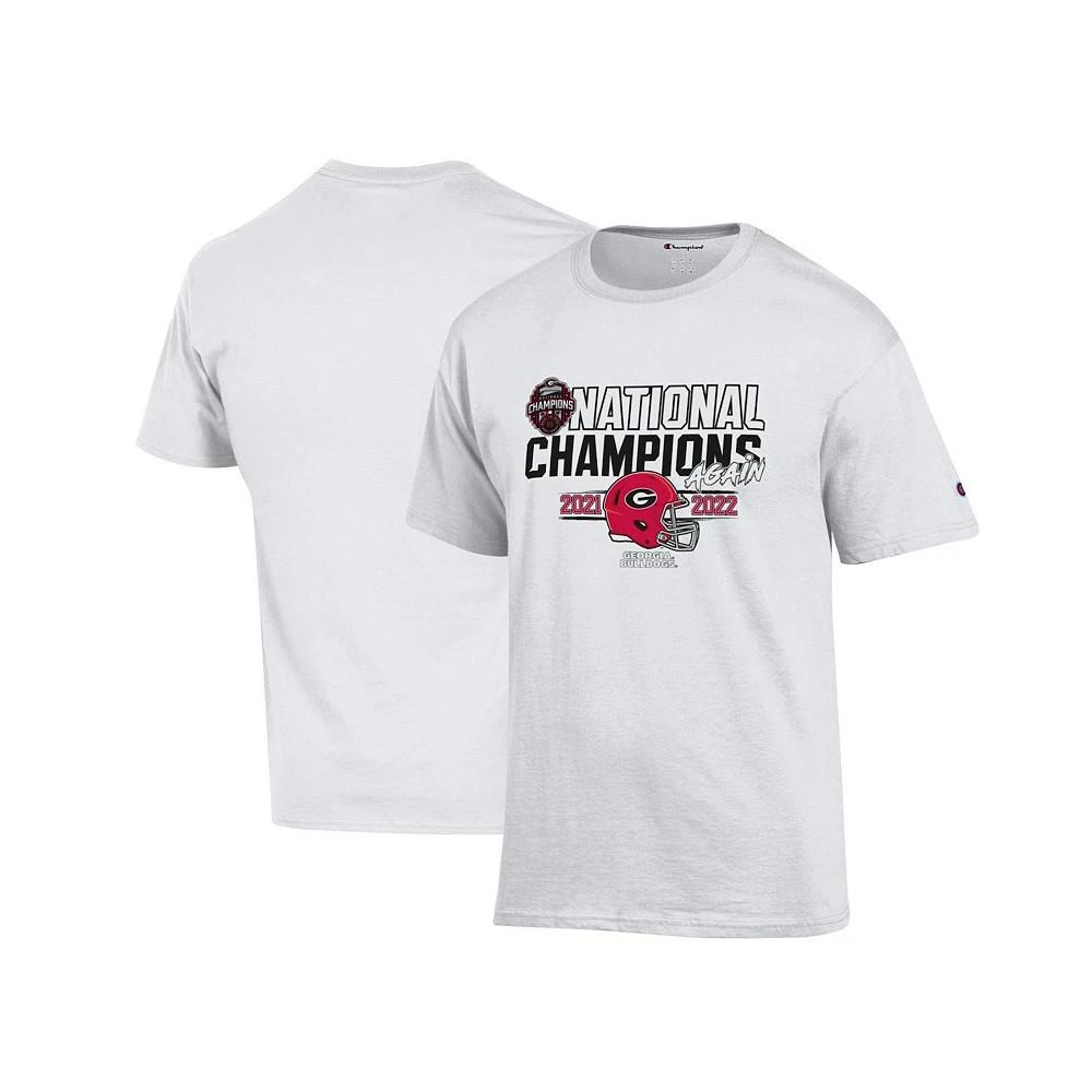 商品CHAMPION|Men's White Georgia Bulldogs Back-To-Back College Football Playoff National Champions T-shirt,价格¥180,第1张图片