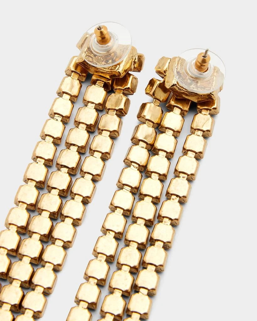 商品Oscar de la Renta|Square Crystal Fringe Earrings,价格¥3245,第4张图片详细描述