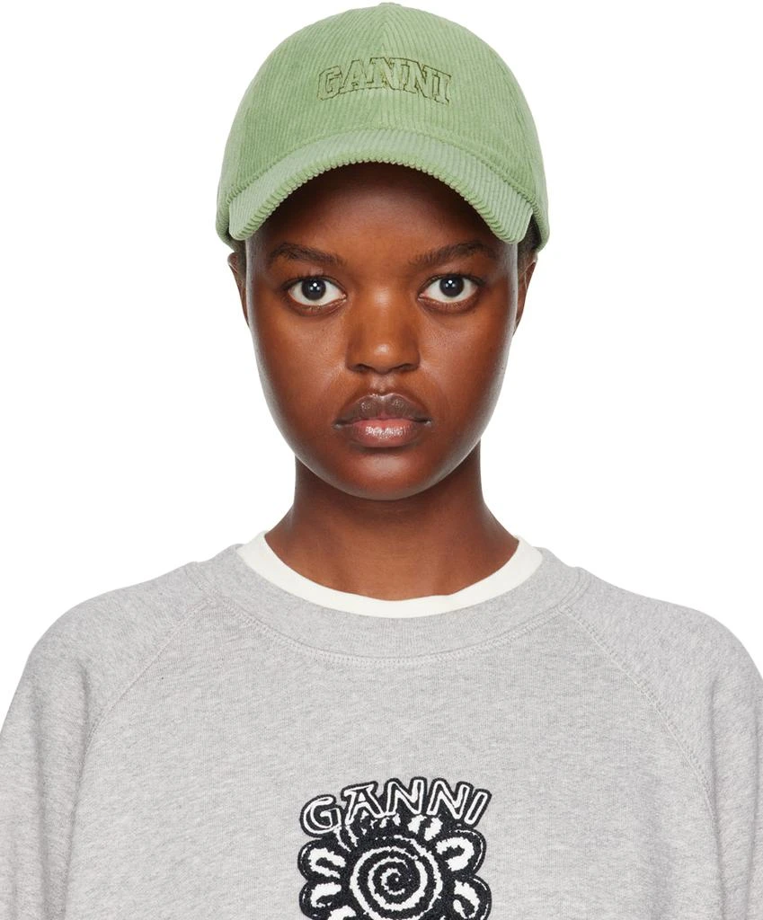 商品Ganni|Green Embroidered Cap,价格¥479,第1张图片