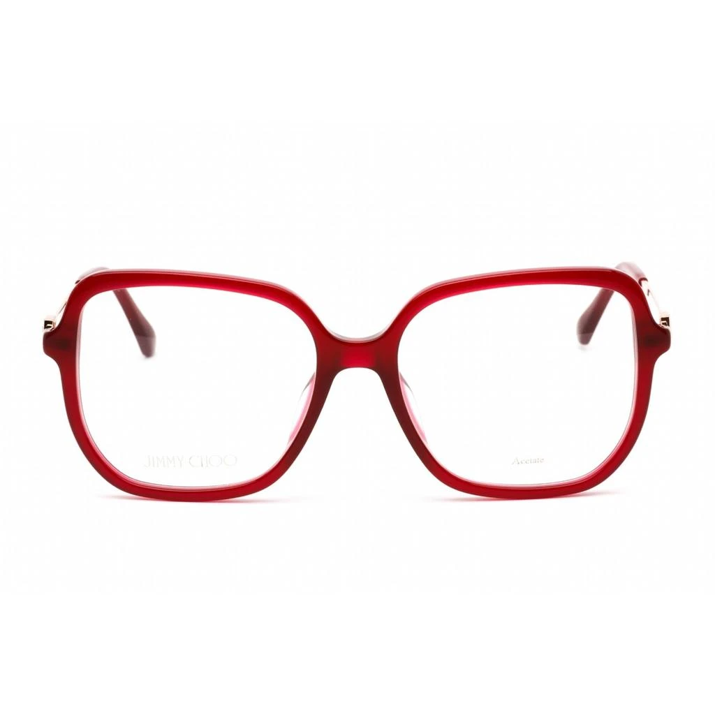 商品Jimmy Choo|Jimmy Choo Women's Eyeglasses - Full Rim Oversized Burgundy Frame | JC376/G 0LHF 00,价格¥546,第2张图片详细描述