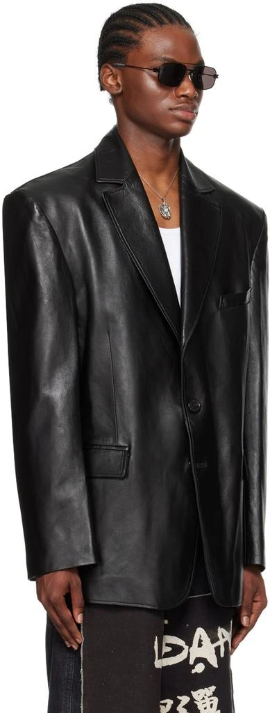 商品LU'U DAN|黑色 Oversized Tailored 皮革西装外套,价格¥11842,第2张图片详细描述