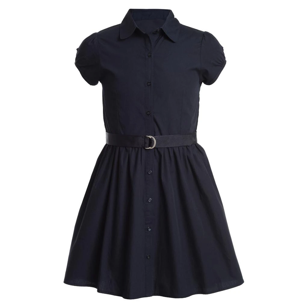 商品Nautica|Nautica Girls' Short Sleeve Shirtdress,价格¥57,第1张图片