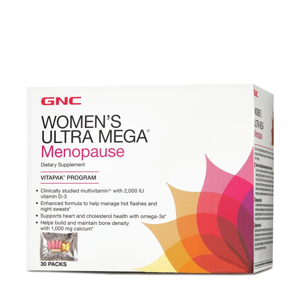 商品GNC|GNC Women's Ultra Mega® Menopause Vitapak® Program,价格¥333,第1张图片