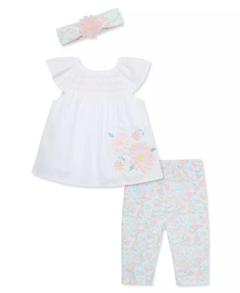 商品Little Me|Baby Girls Daisy Love Tunic with Headband,价格¥149,第1张图片