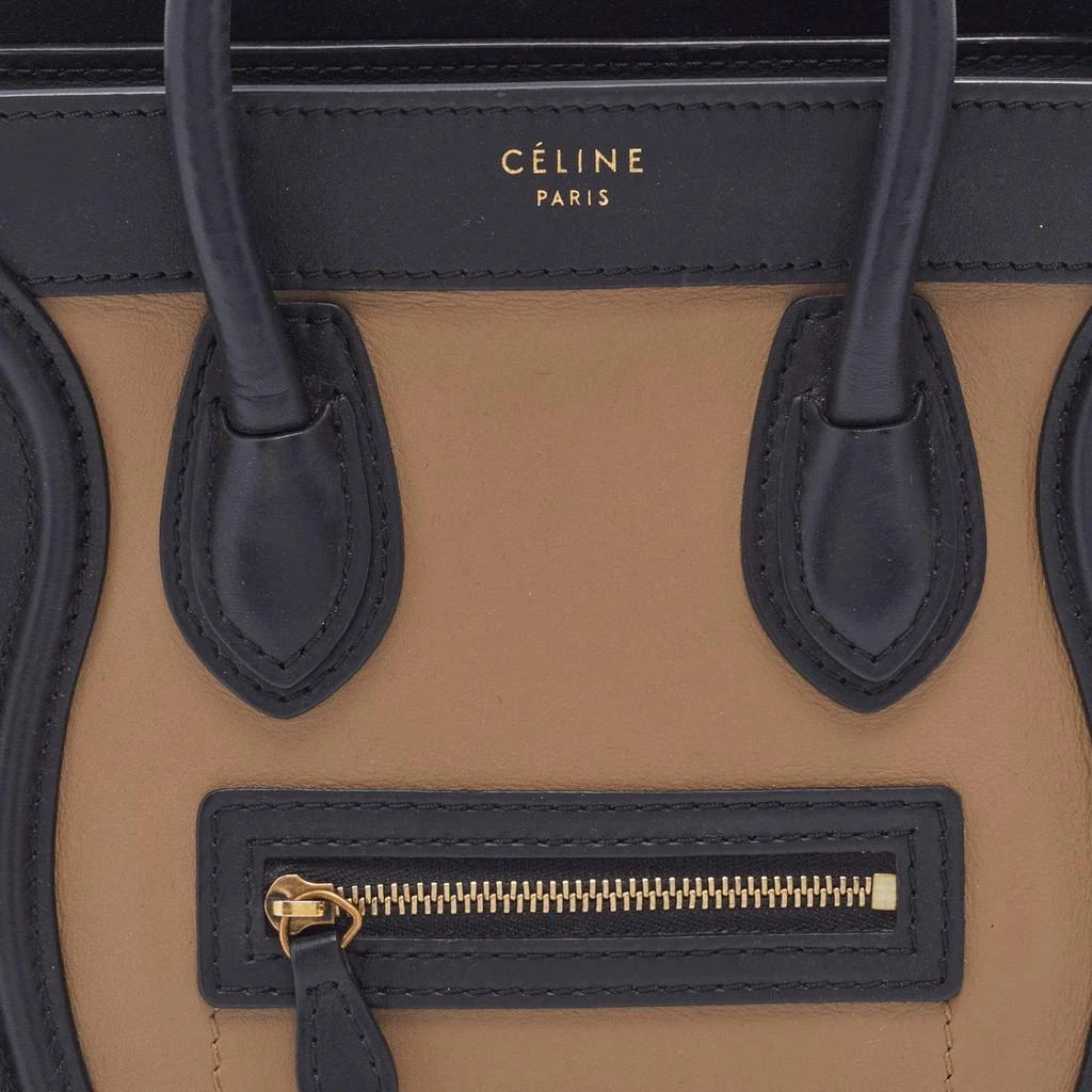 商品[二手商品] Celine|Celine Tri Color Leather and Suede Nano Luggage Tote,价格¥6151,第5张图片详细描述