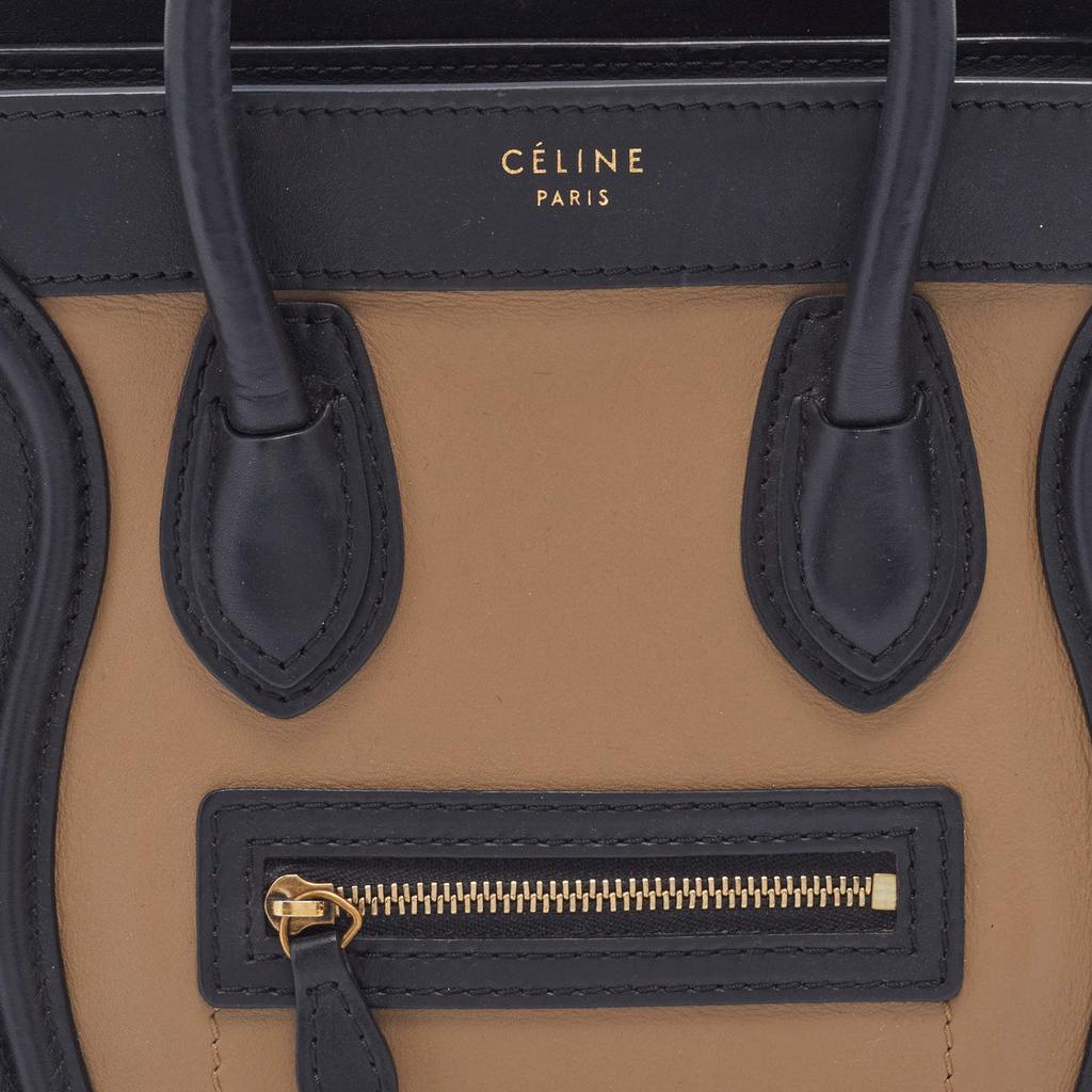 商品[二手商品] Celine|Celine Tri Color Leather and Suede Nano Luggage Tote,价格¥6976,第7张图片详细描述