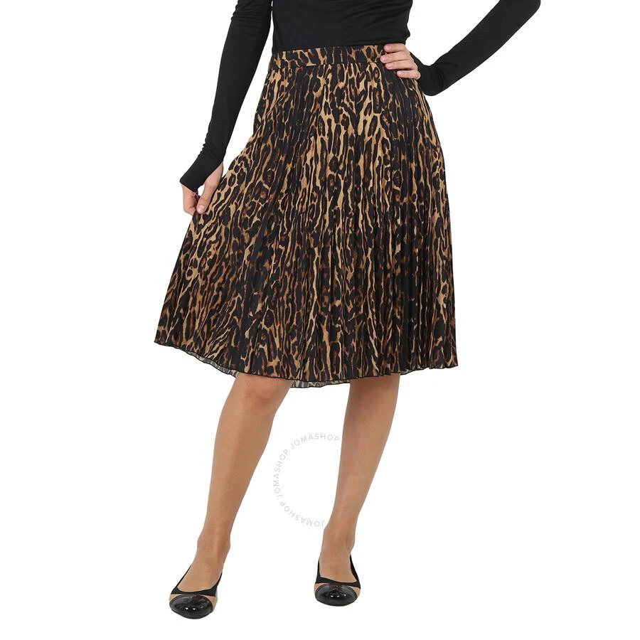 商品Burberry|Ladies Rersby Leopard Print Pleated Skirt,价格¥1334,第1张图片