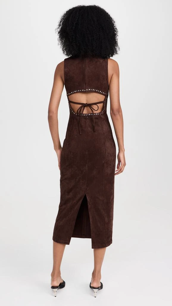 商品The Wolf Gang|Mecca Stud Midi Dress,价格¥839,第2张图片详细描述