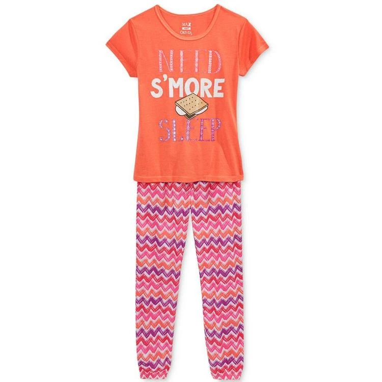 商品Max & Olivia|大/小童2-Pc. Need S'More Sleep Pajama Set, Little Girls (2-6X), Big Girls (7-16)), Created for Macy's,价格¥81,第2张图片详细描述