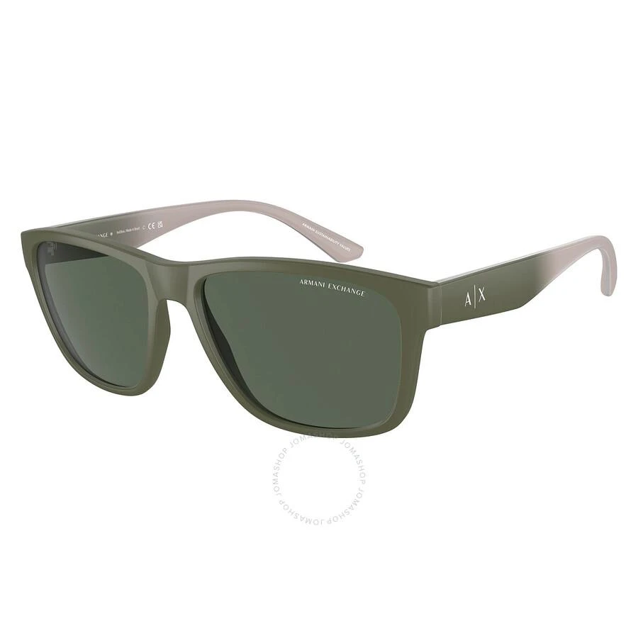 商品Armani Exchange|Green Square Men's Sunglasses AX4135SF 830171 59,价格¥283,第1张图片