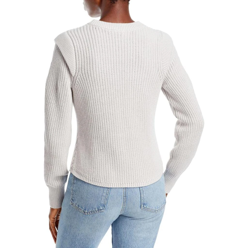 商品AQUA|Aqua Womens Knit Ribbed Crewneck Sweater,价格¥92,第3张图片详细描述