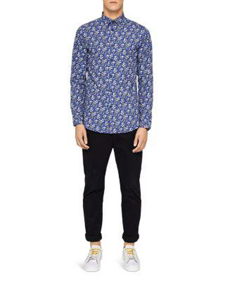 商品Ted Baker London|Bellla Printed Floral Regular Fit Button-Down Shirt ,价格¥482,第3张图片详细描述