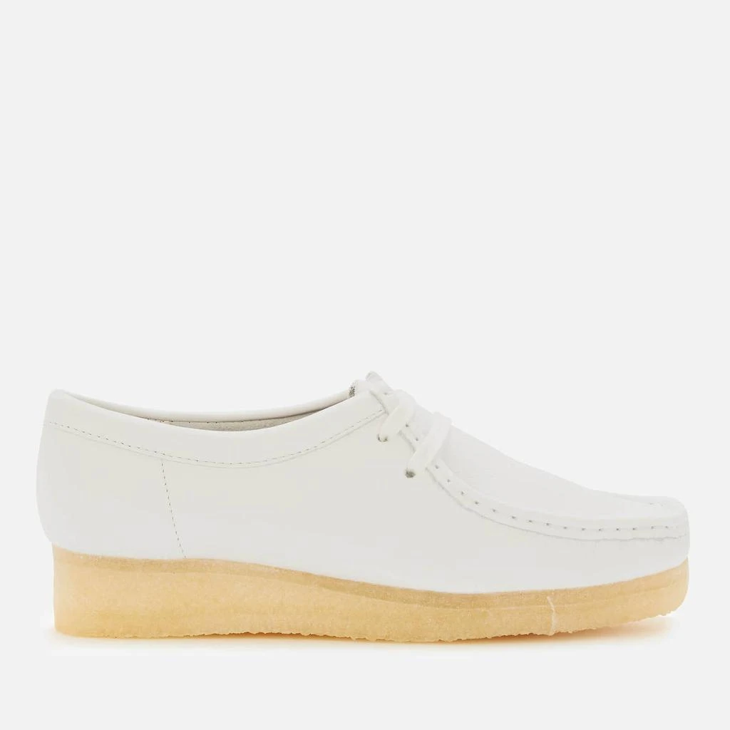 商品Clarks|CLARKS ORIGINAL WOMEN'S WALLABEE LEATHER SHOES - WHITE,价格¥424,第1张图片