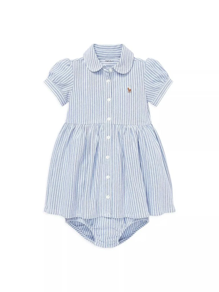 商品Ralph Lauren|Baby Girl's 2-Piece Oxford Shirtdress & Bloomers Set,价格¥373,第1张图片