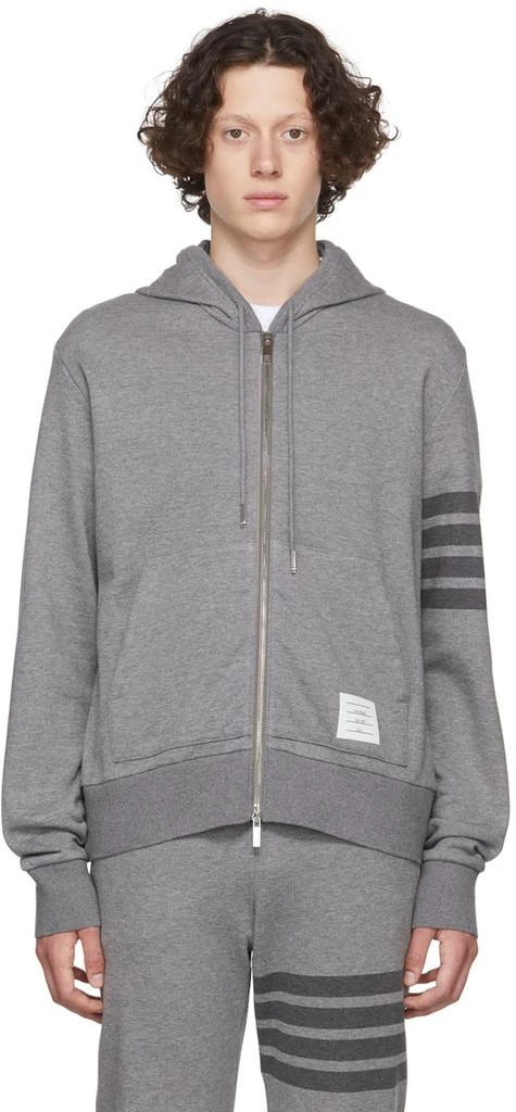 商品Thom Browne|Gray 4-Bar Hoodie,价格¥6487,第1张图片