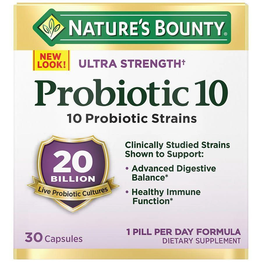 商品Nature's Bounty|超强益生菌 10 种不同益生菌菌株,价格¥237,第1张图片