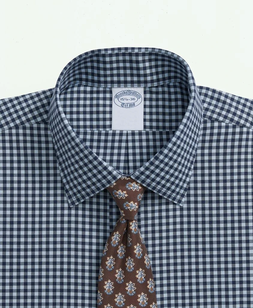 商品Brooks Brothers|Stretch Supima® Cotton Non-Iron Pinpoint Oxford Ainsley Collar, Gingham Dress Shirt,价格¥494,第2张图片详细描述