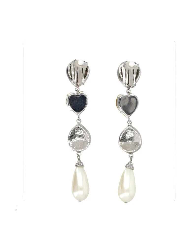 商品Alessandra Rich|Pendant Heart And Pearl Earrings,价格¥2312,第2张图片详细描述